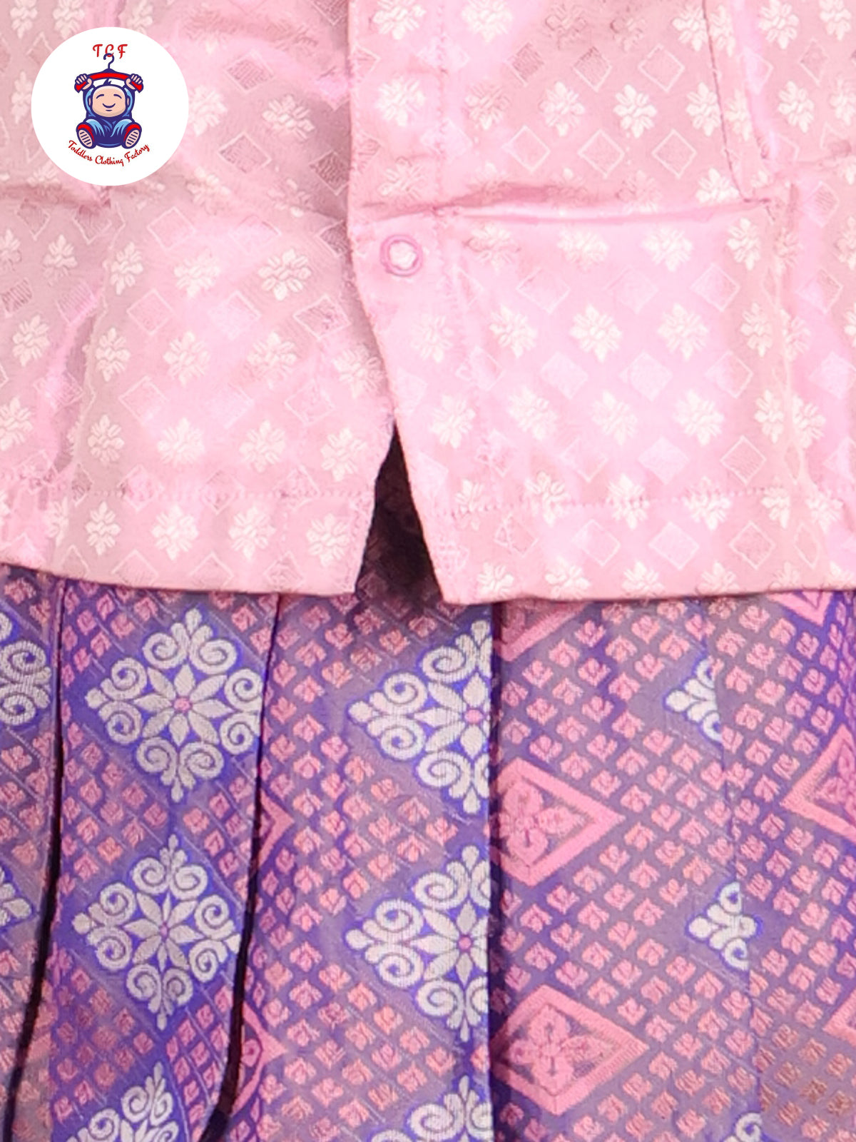Lavender & Royal Blue - Pavadai Sattai