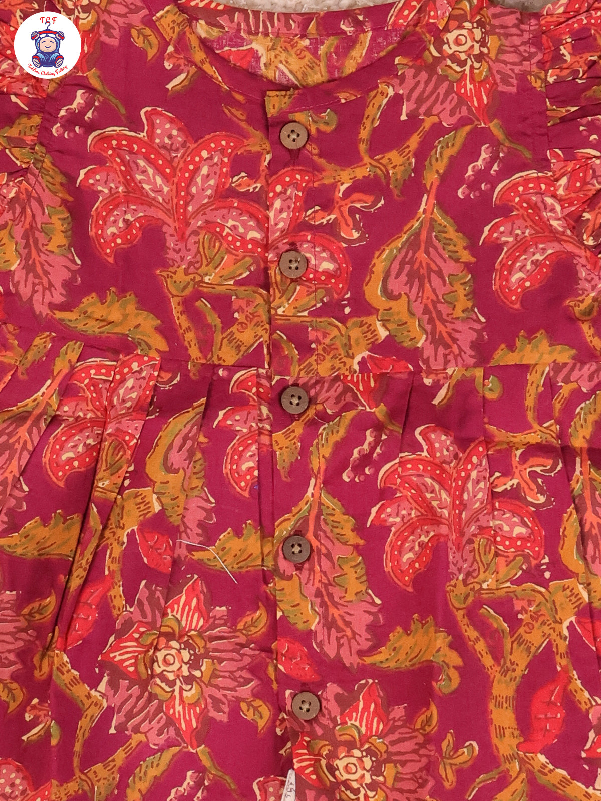 Maroon Floral - Girls Readymade Jaipuri Frocks