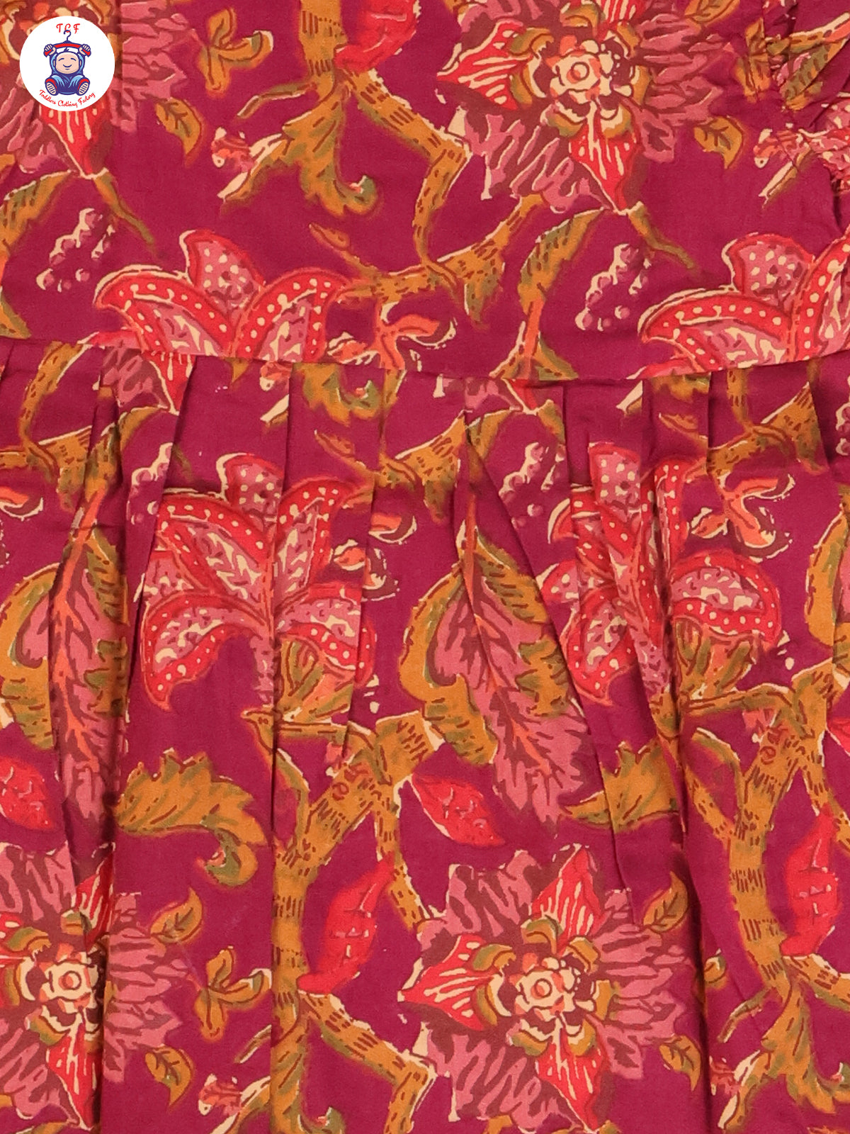 Maroon Floral - Girls Readymade Jaipuri Frocks