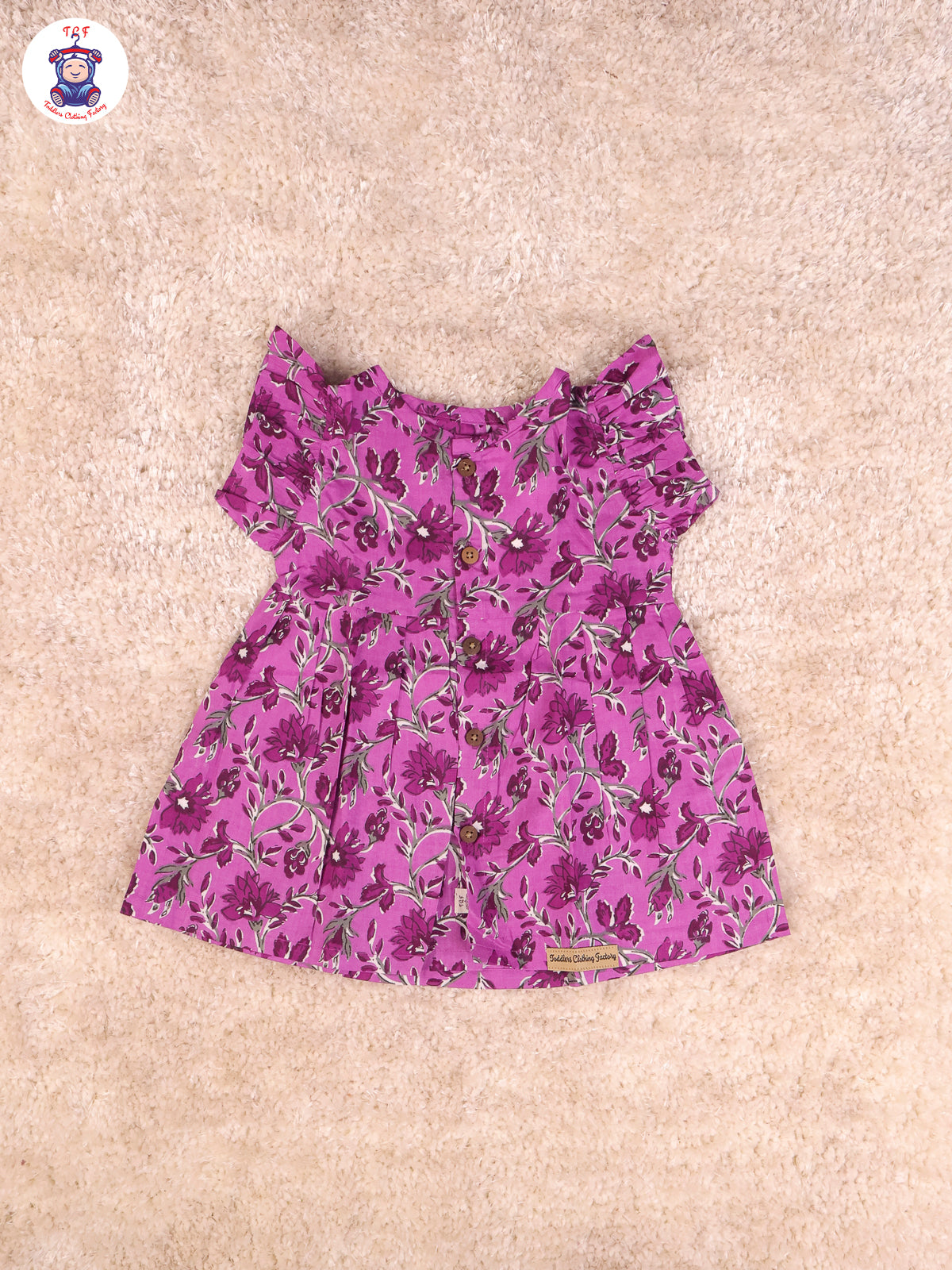 Lavender Floral - Girls Readymade Jaipuri Frocks