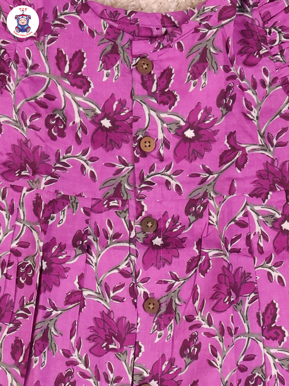 Lavender Floral - Girls Readymade Jaipuri Frocks