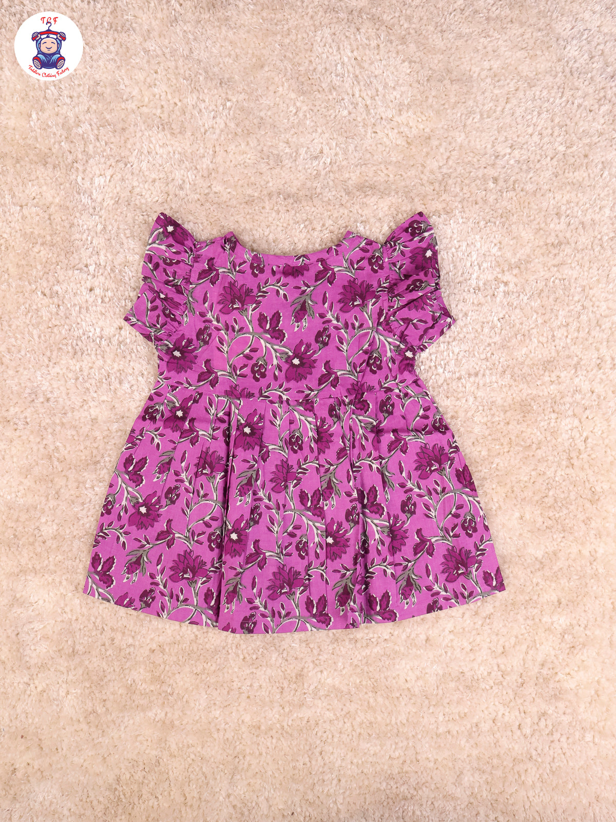 Lavender Floral - Girls Readymade Jaipuri Frocks