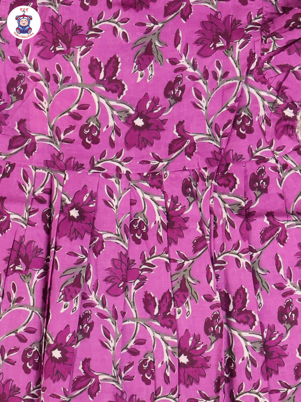Lavender Floral - Girls Readymade Jaipuri Frocks