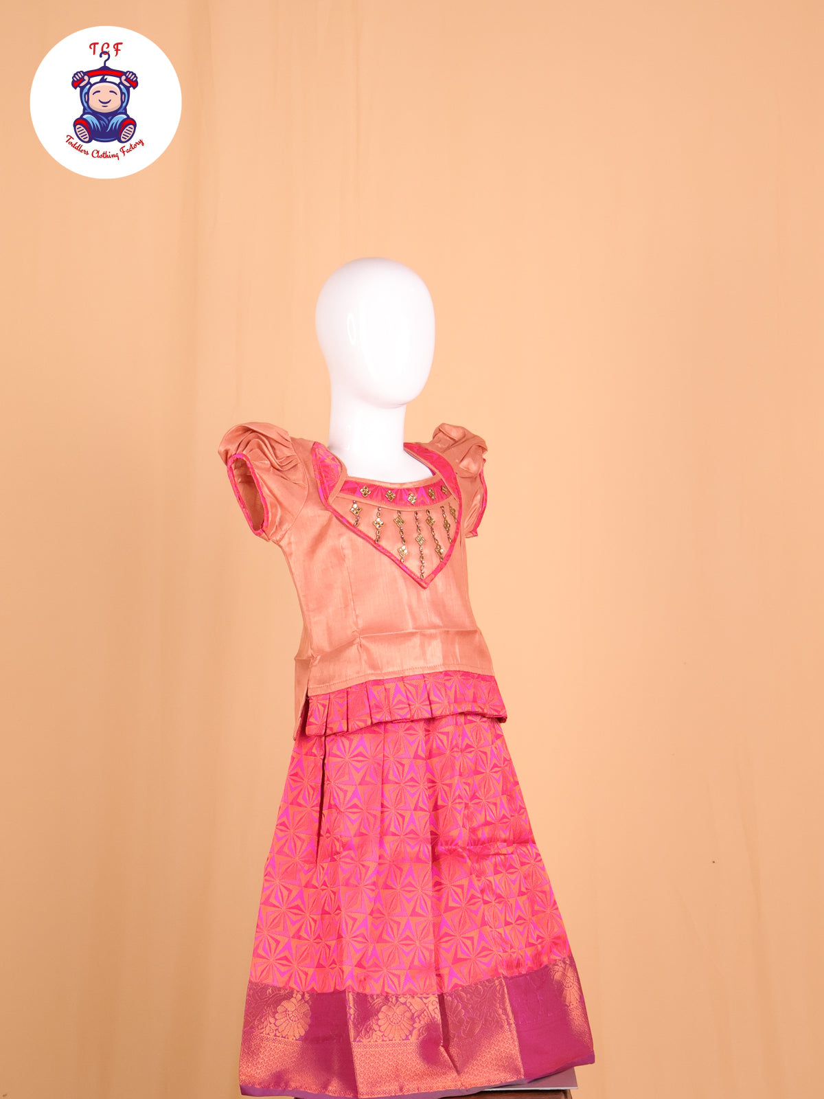 Peach & Pink - Pavadai Sattai