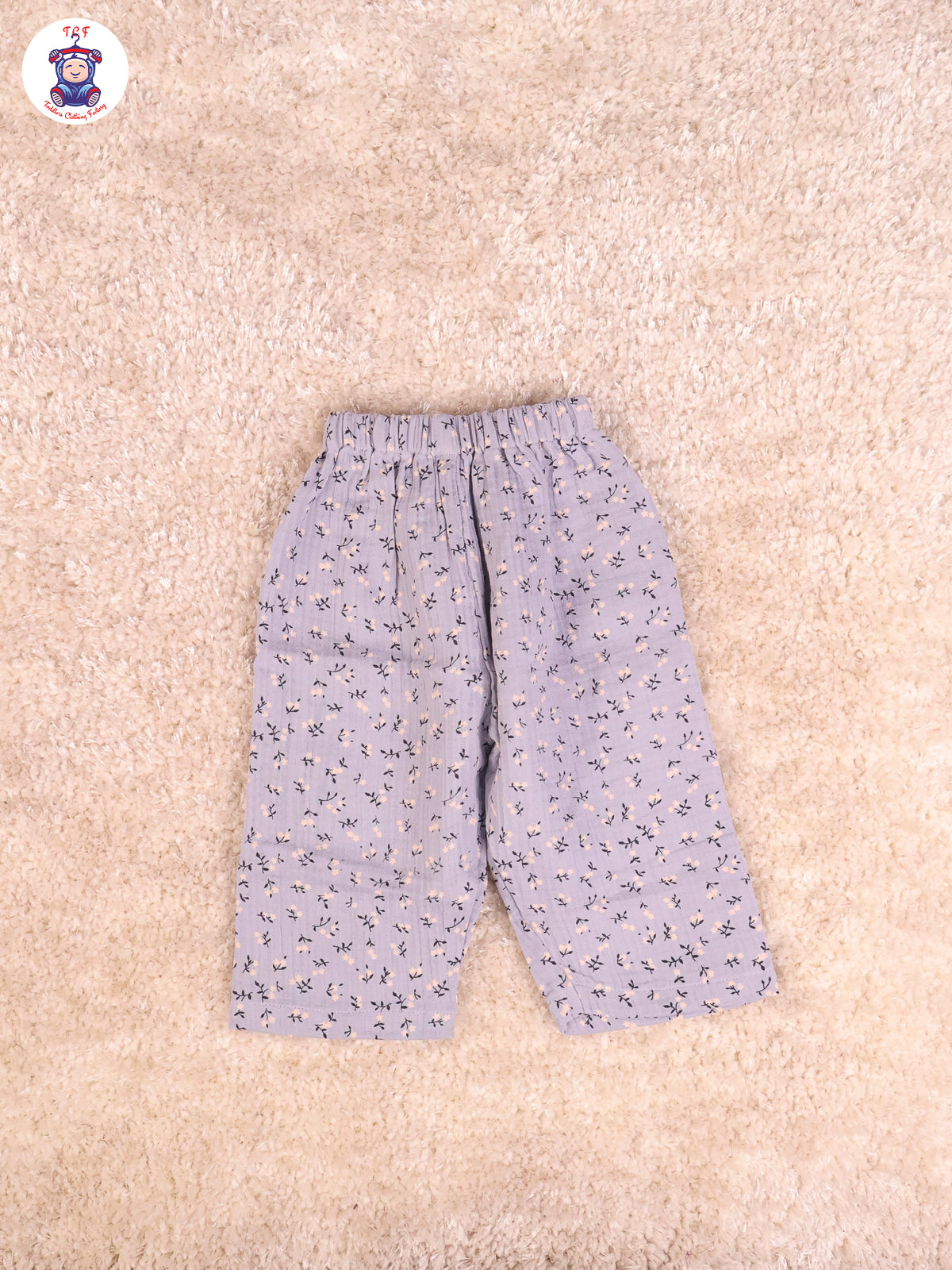 Blue Floral - Unisex Muslin Pyjama Sets