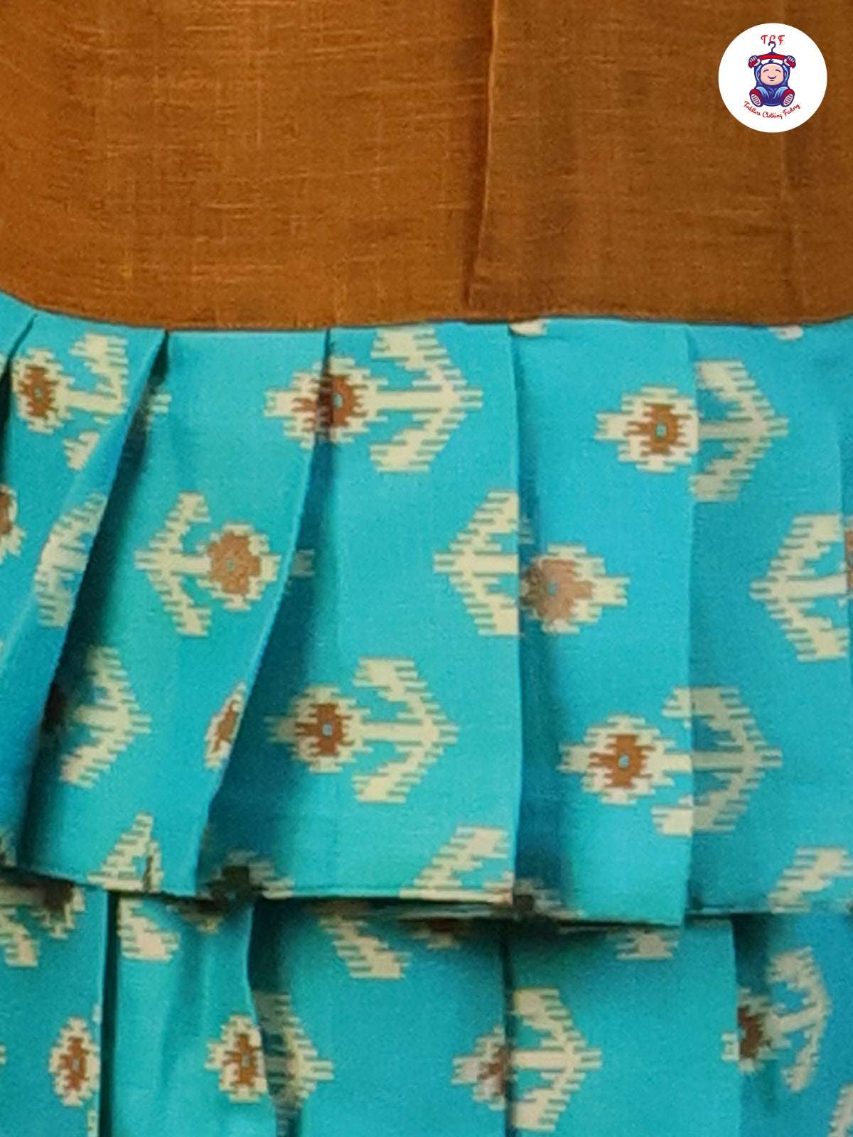 Brown & Green - Cotton Pavadai Sattai