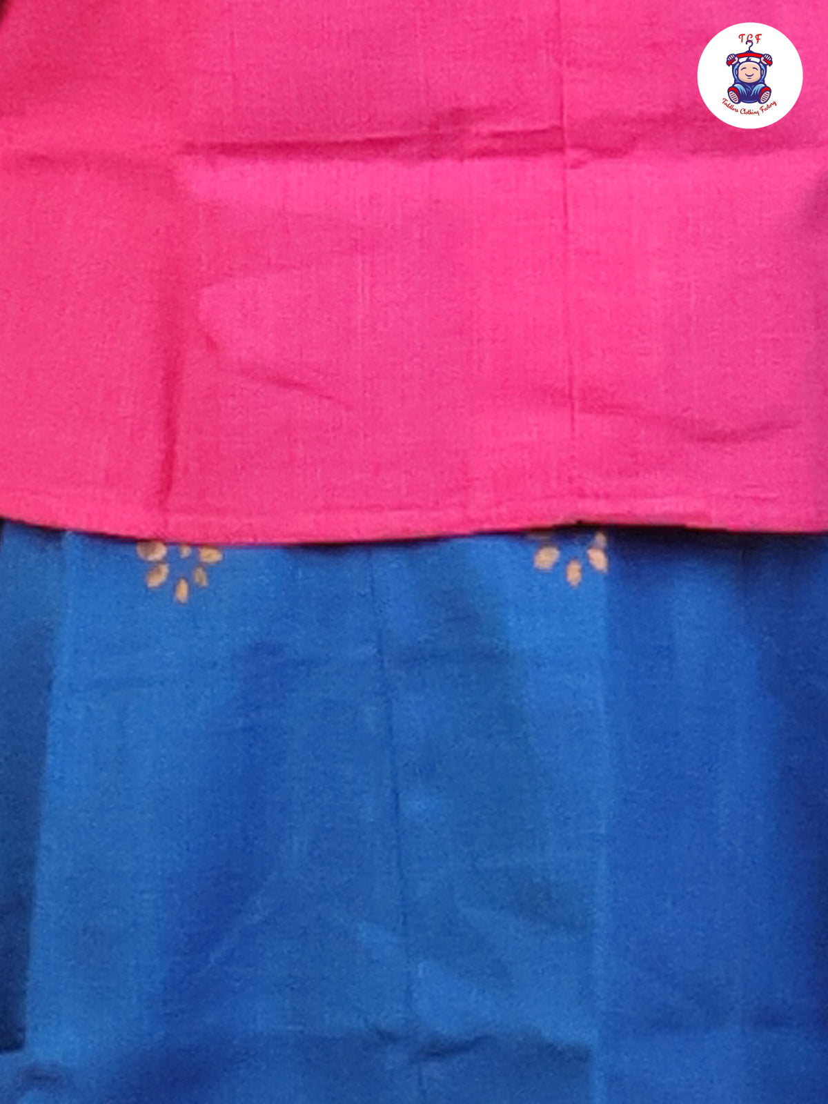 Pink & Blue - Cotton Pavadai Sattai
