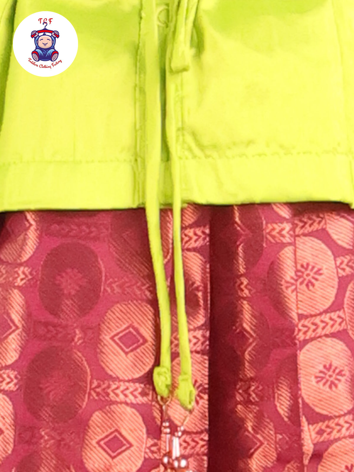 Dark Green & Maroon - Pavadai Sattai