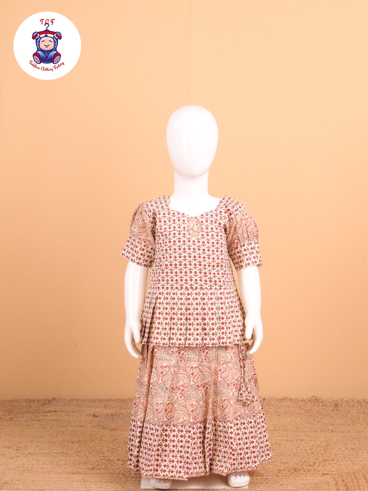 Pink Floral Printed - Pavadai Sattai