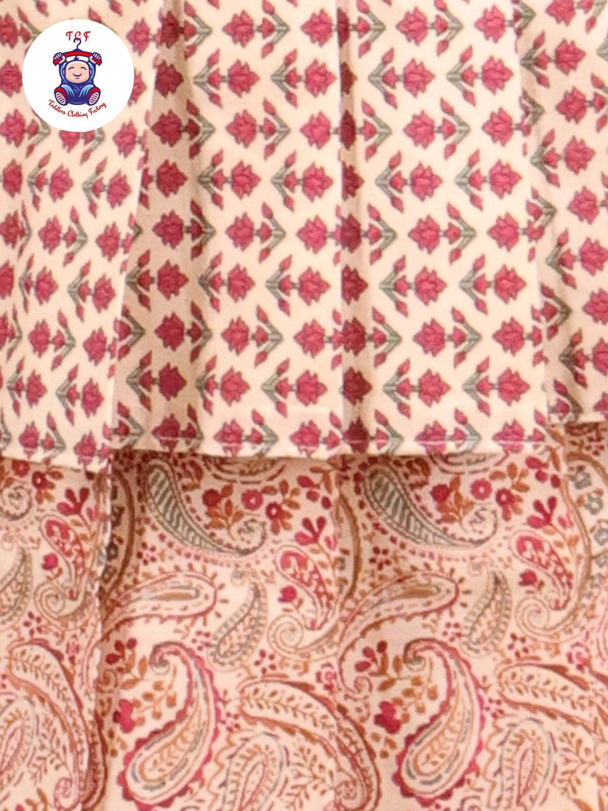 Pink Floral Printed - Pavadai Sattai