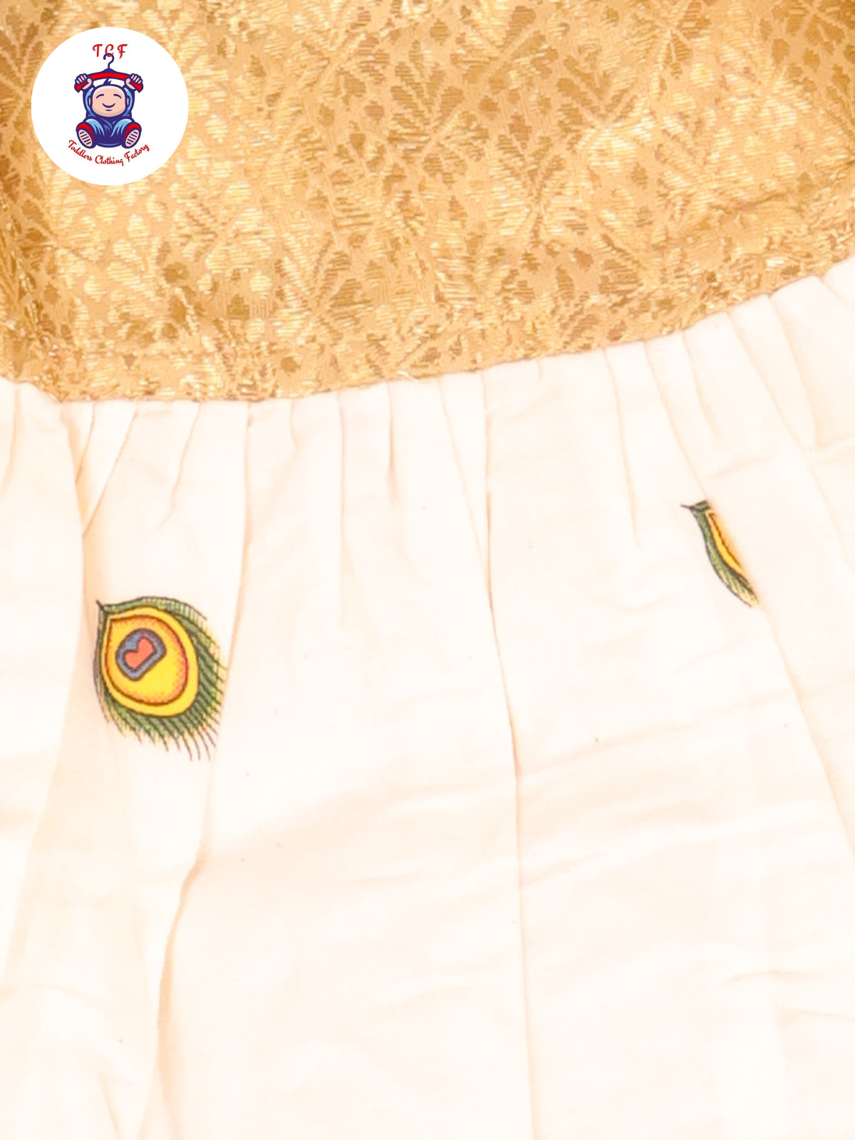 Sandal Stone Peacock - New Born Frock