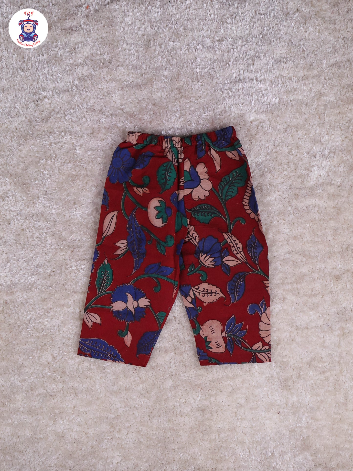 Red & Blue - Floral Printed Kalamkari Co-ords Sets