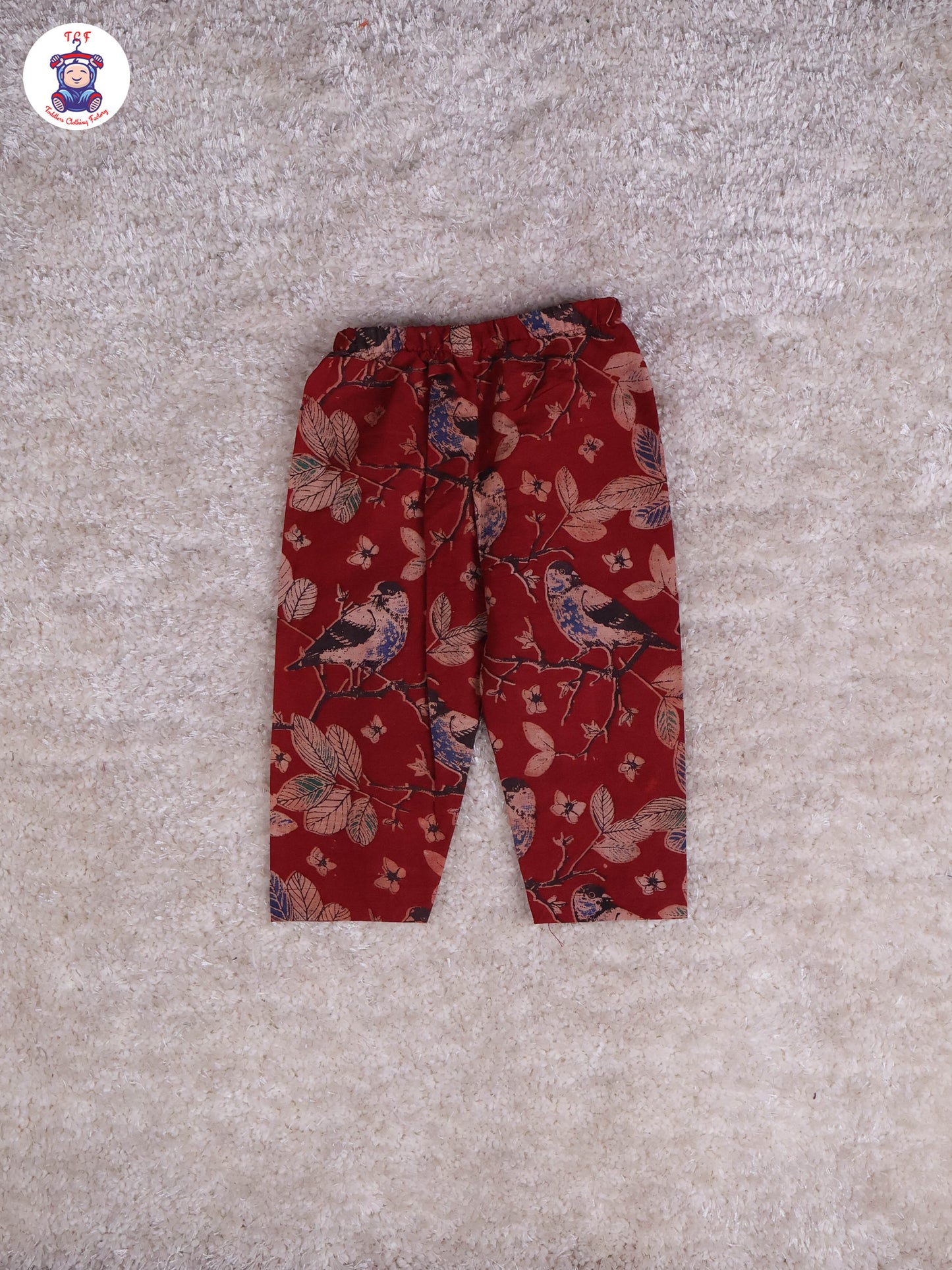 Dark Red & Blue - Floral Printed Kalamkari Co-ords Sets