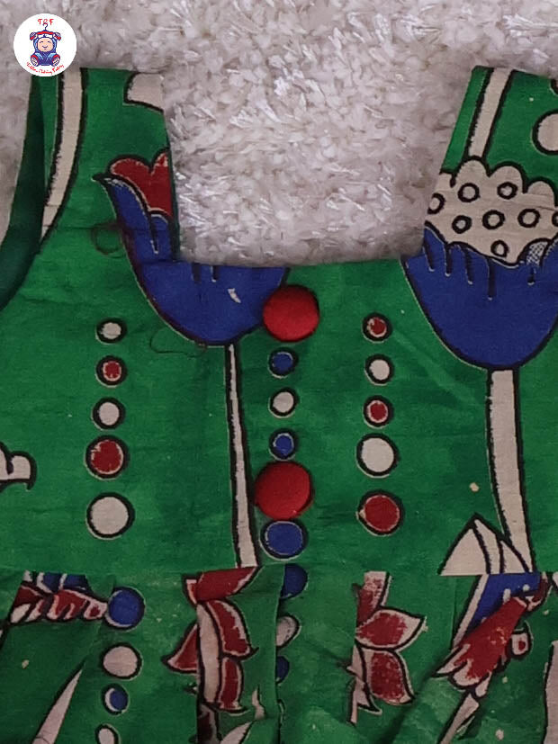 Green & Red - Floral Printed Kalamkari Co-ords Sets