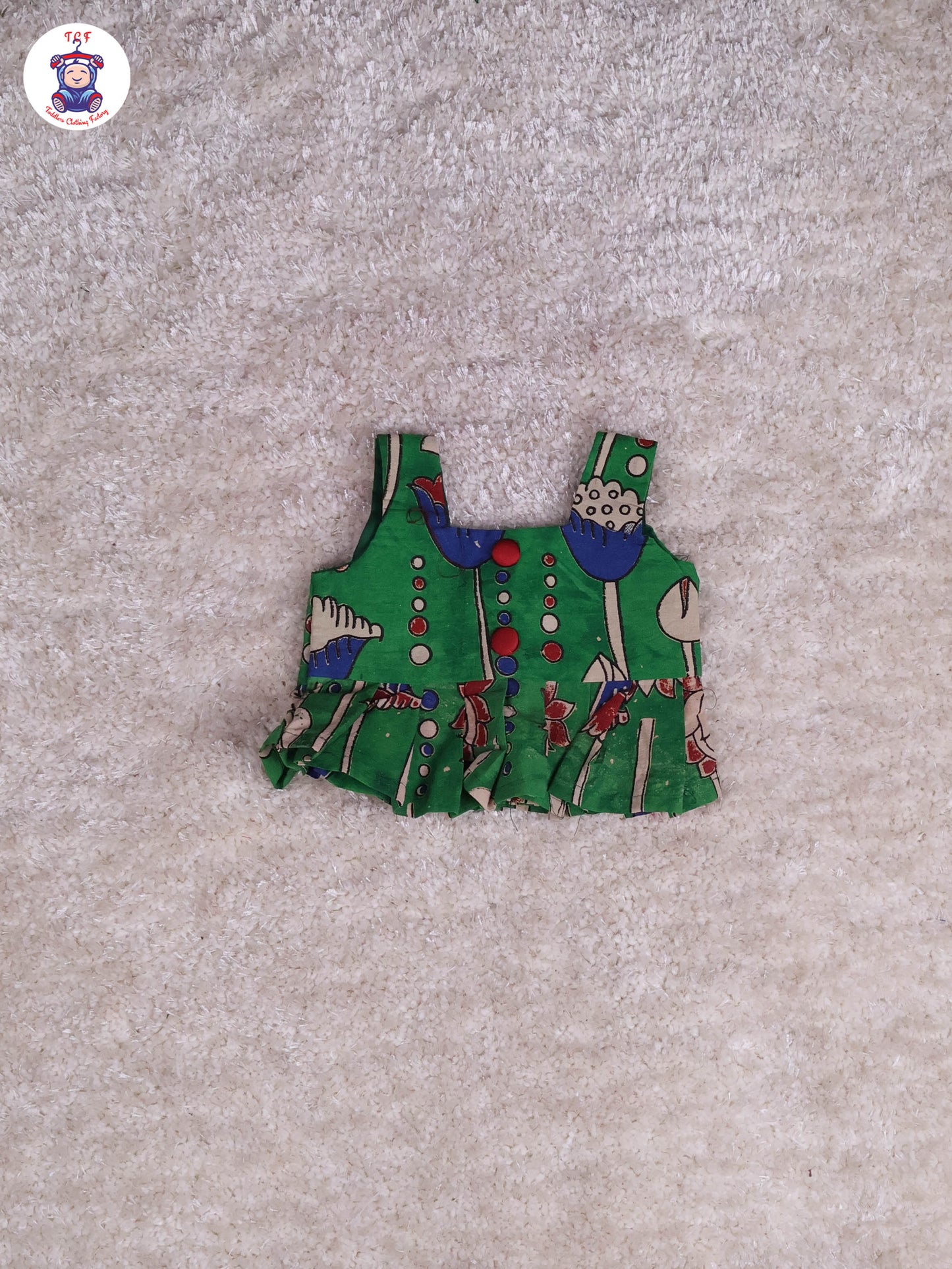 Green & Red - Floral Printed Kalamkari Co-ords Sets
