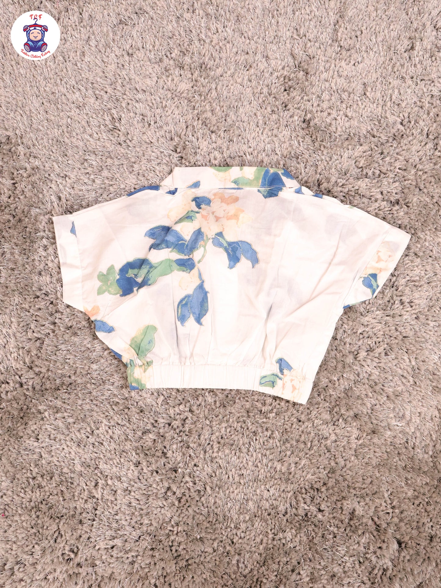 White - Floral Crop Top & Pant