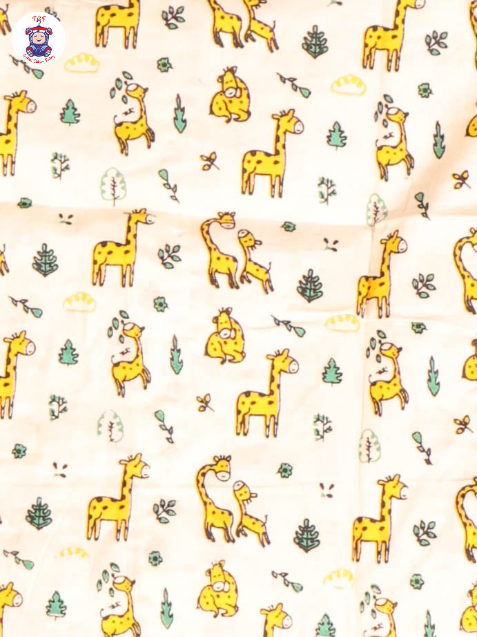Cream & Yellow - Zebras Boys Readymade Cotton Shirts & Shorts