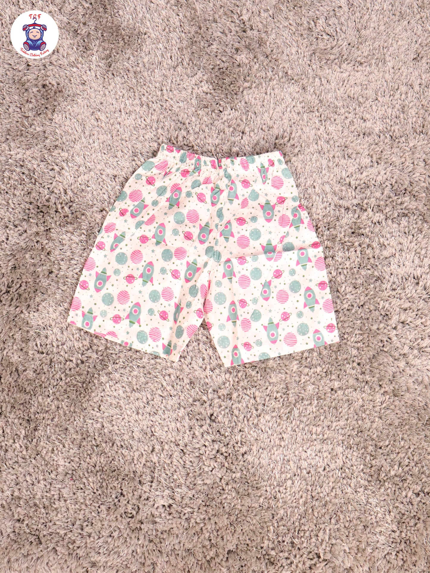 Haft White & Pink - Rocket Boys Readymade Cotton Shirts & Shorts