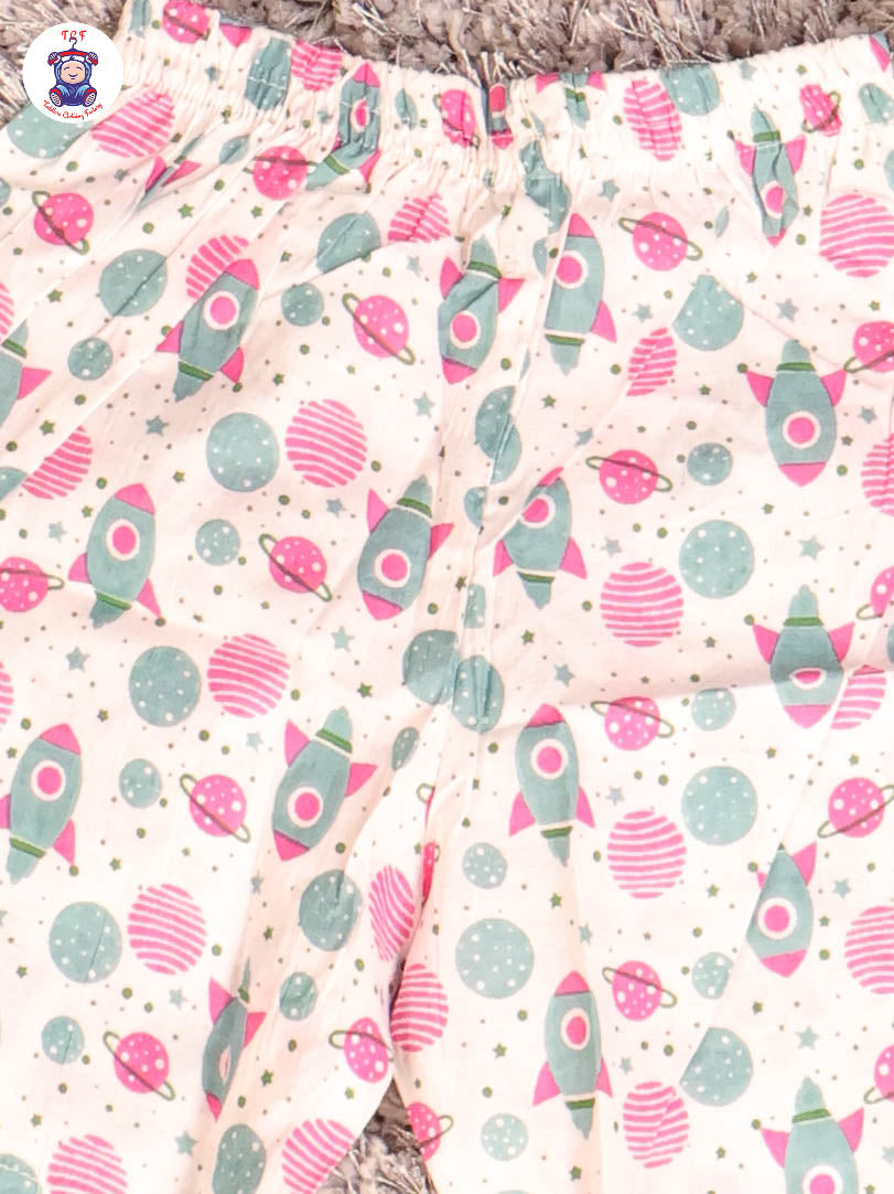 Haft White & Pink - Rocket Boys Readymade Cotton Shirts & Shorts