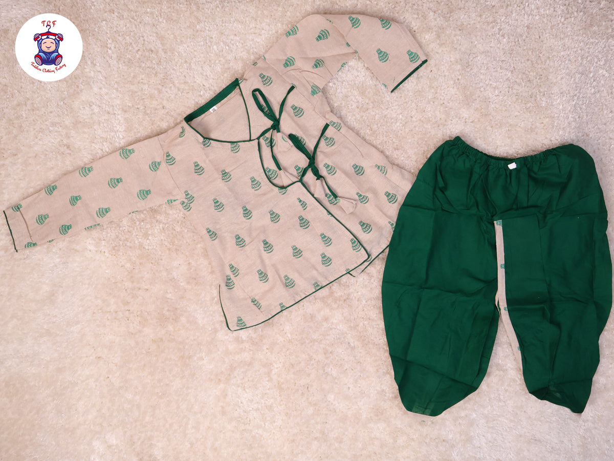 Green - Boys Dhoti Kurta Sets