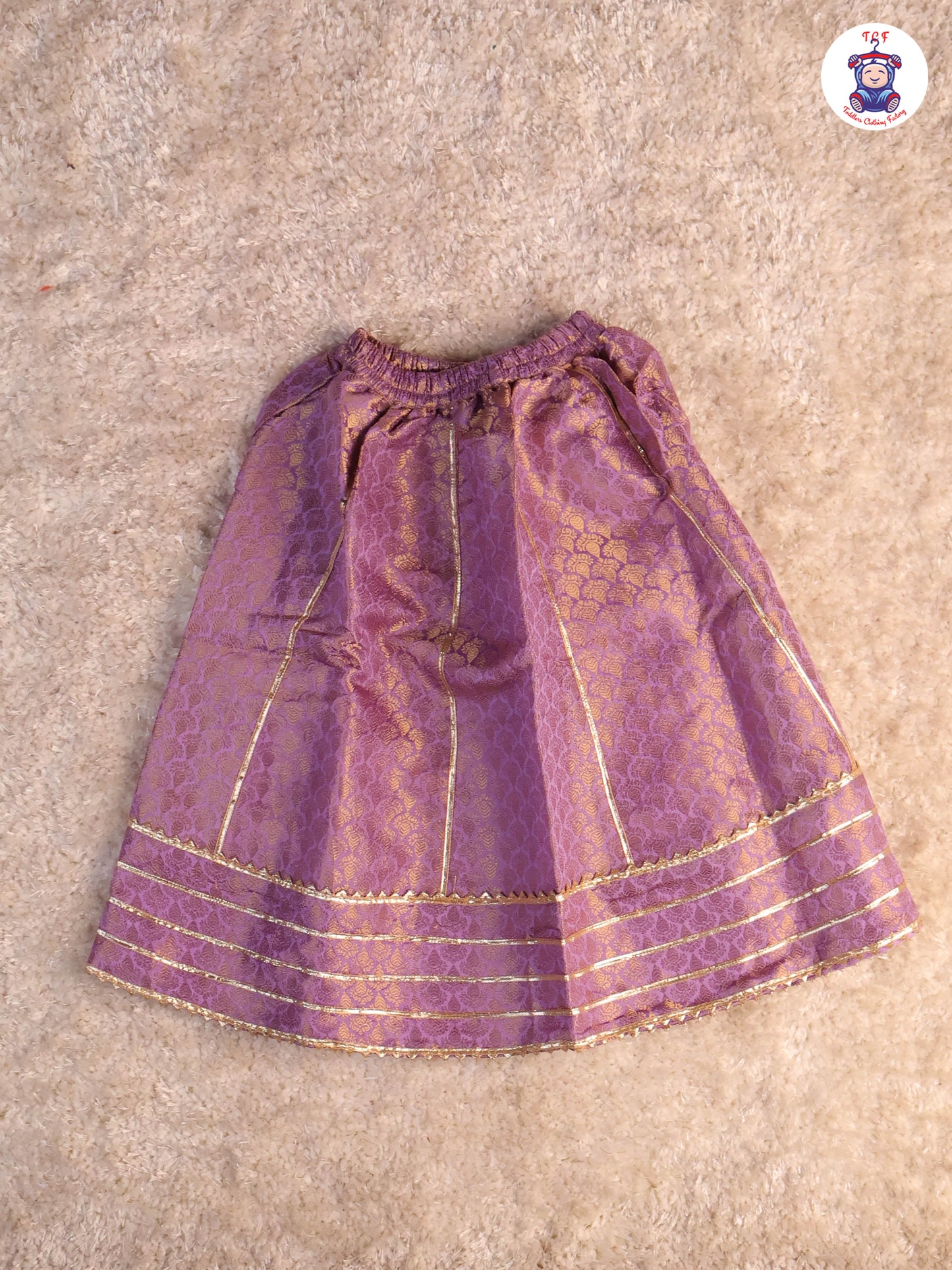 Lavender - Ethnic Printed Choli & Lehenga