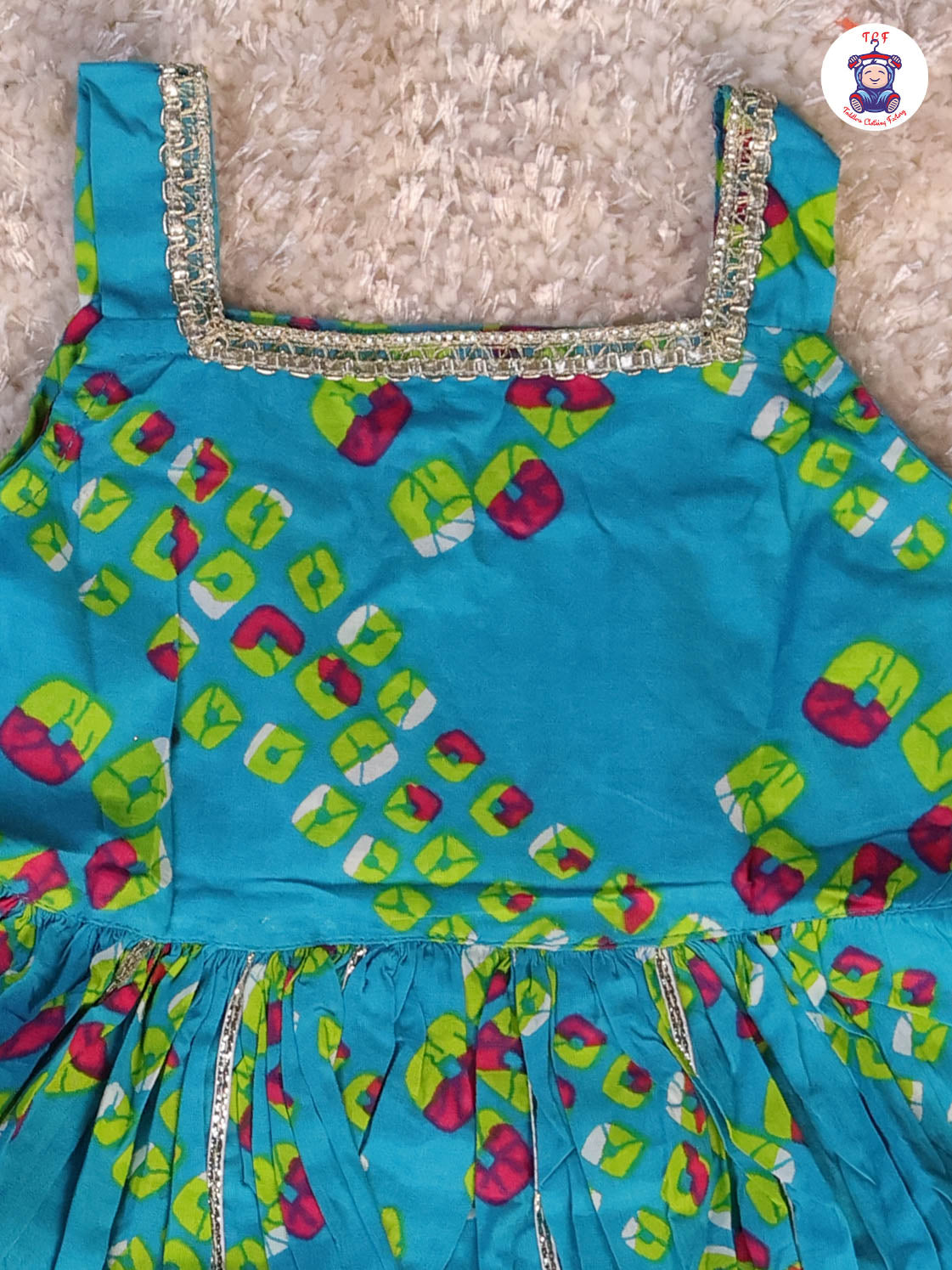 Blue - Printed Kurti Dhoti Set