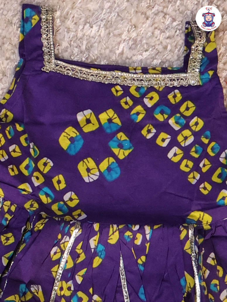 Violet - Printed Kurti Dhoti Set