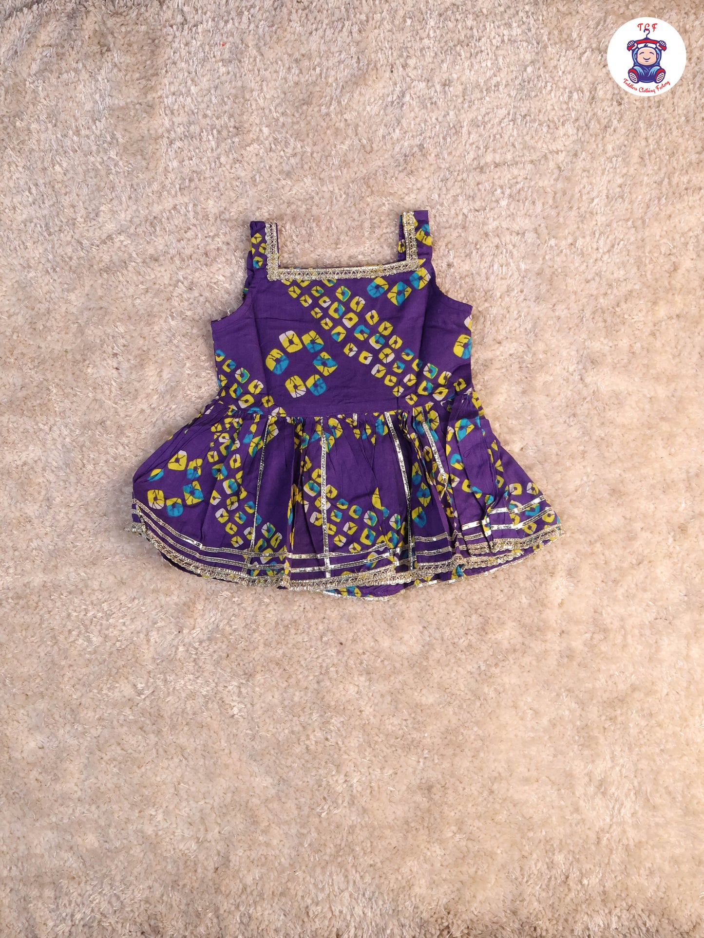 Violet - Printed Kurti Dhoti Set