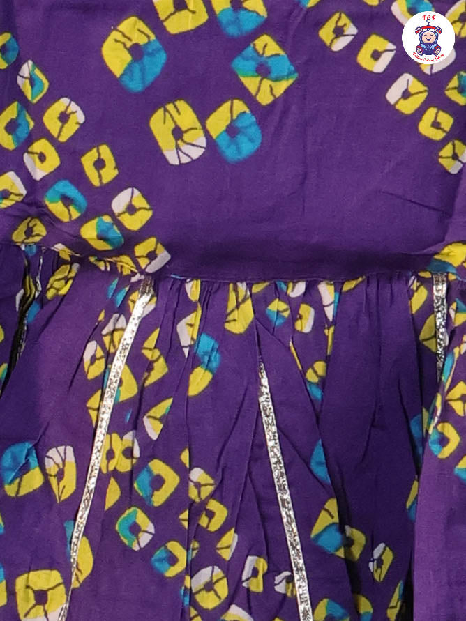 Violet - Printed Kurti Dhoti Set