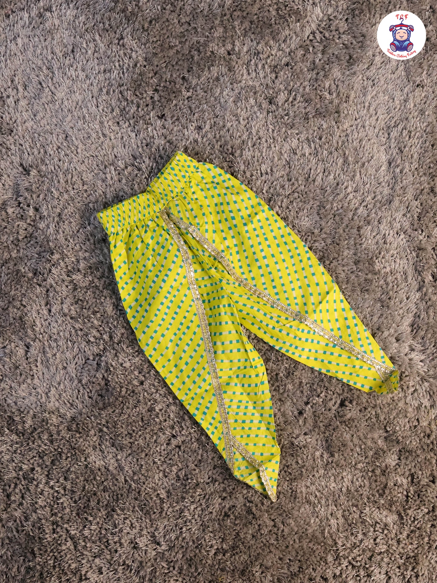 Yellow - Printed Kurti Dhoti Set