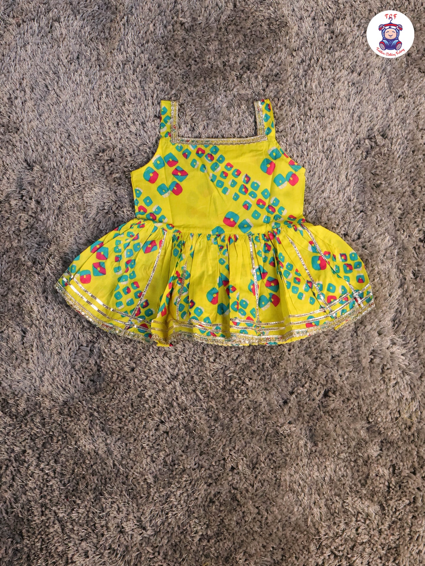 Yellow - Printed Kurti Dhoti Set