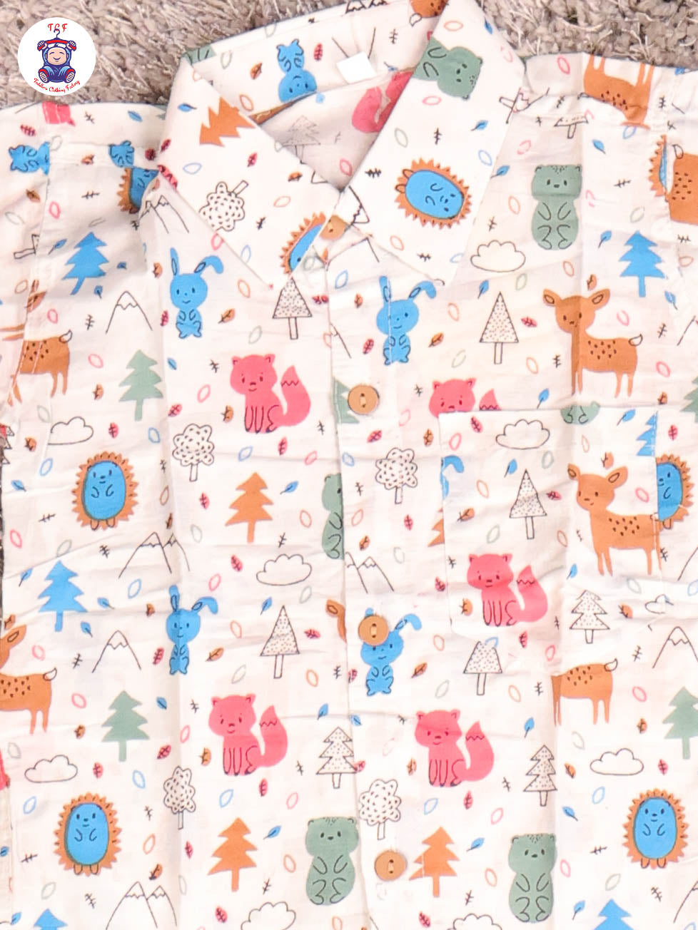 White - Rabbit Boys Readymade Cotton Shirts & Shorts