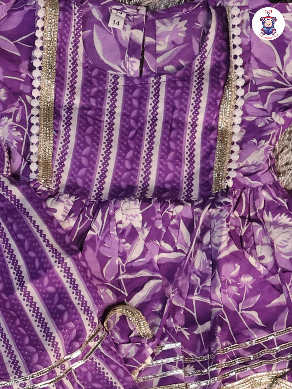 violent - Anarkali Kurti With Sharara