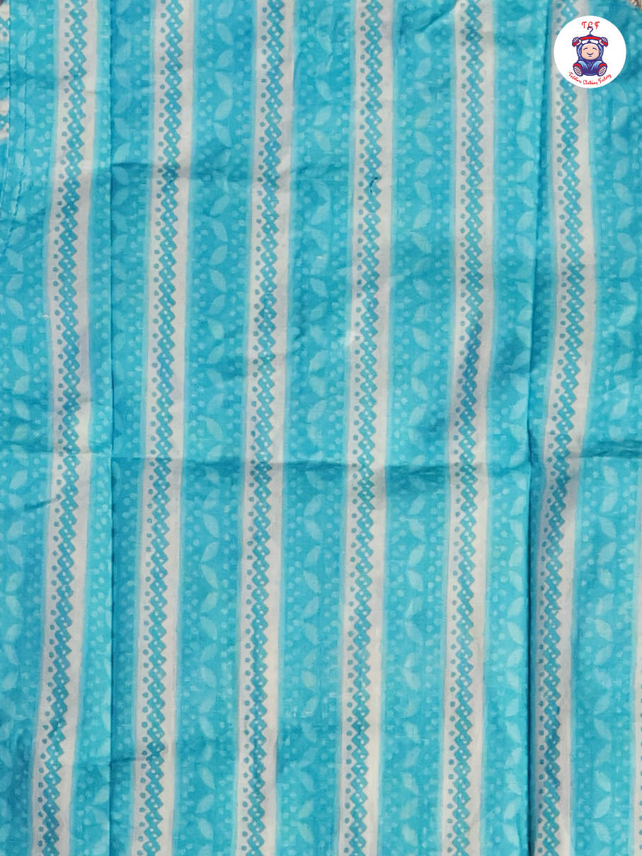 Sky Blue - Boys Printed Kurta With Pant