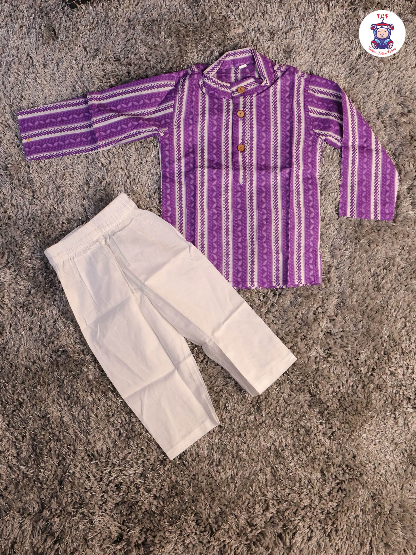 violent - Boys Printed Kurta With Pant