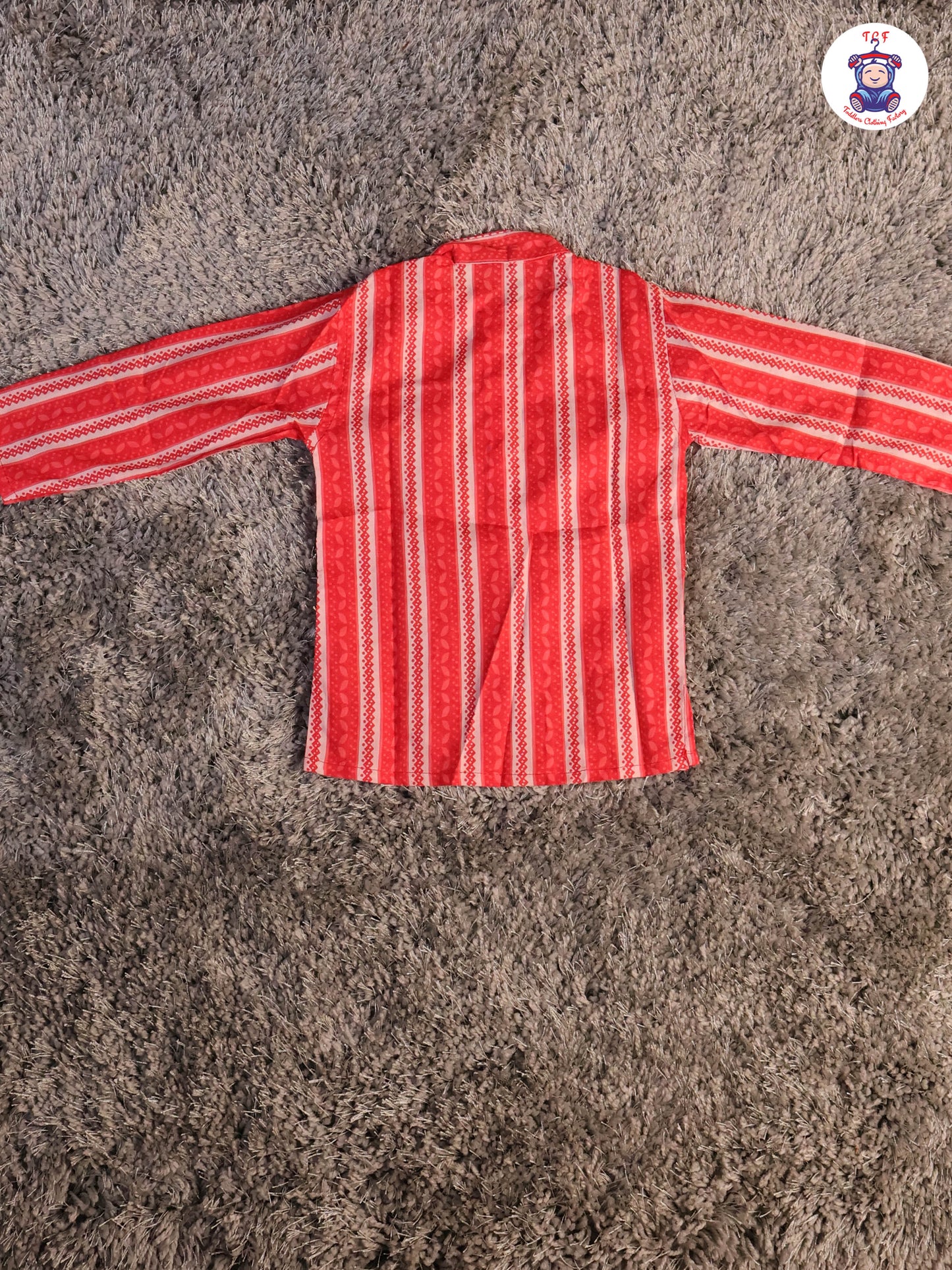Red - Boys Printed Kurta With Pant