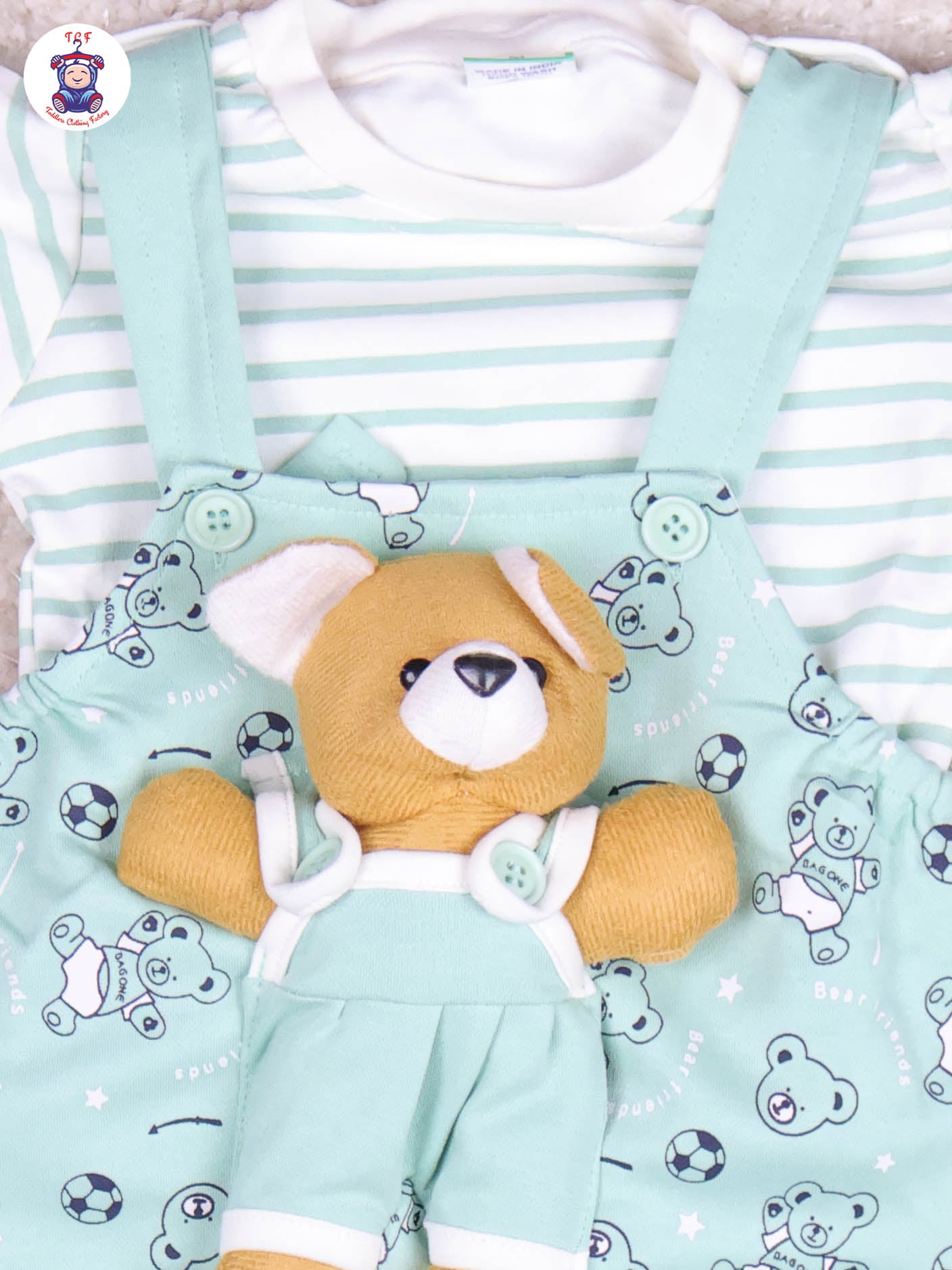 Light Green & White - Teddy Jumpsuits