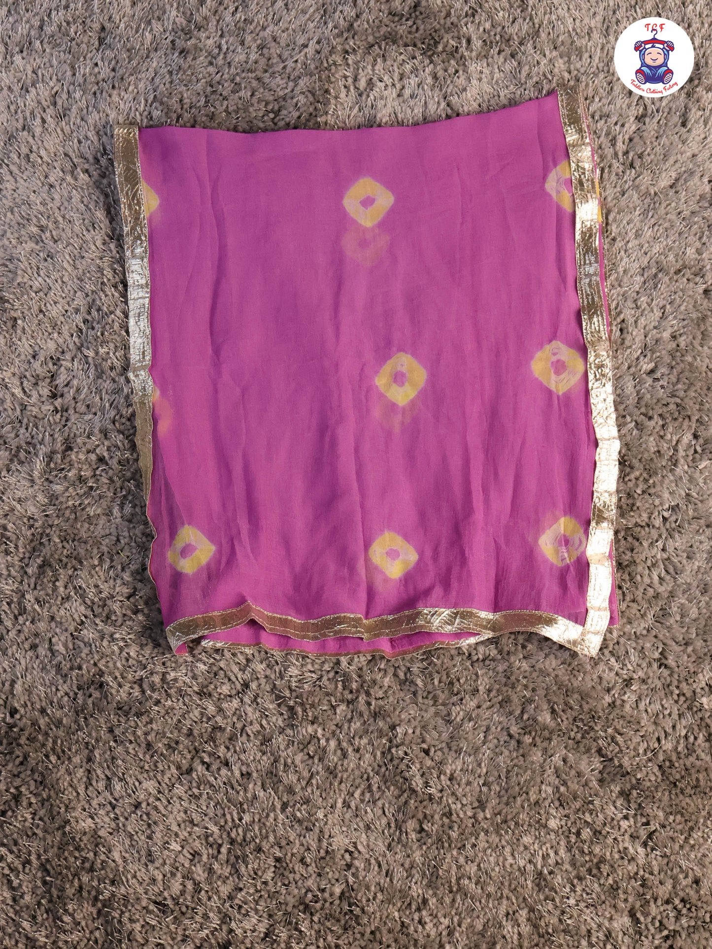 Lavender & Yellow - Floral Printed Afgani Kurti With Pant And Dupatta