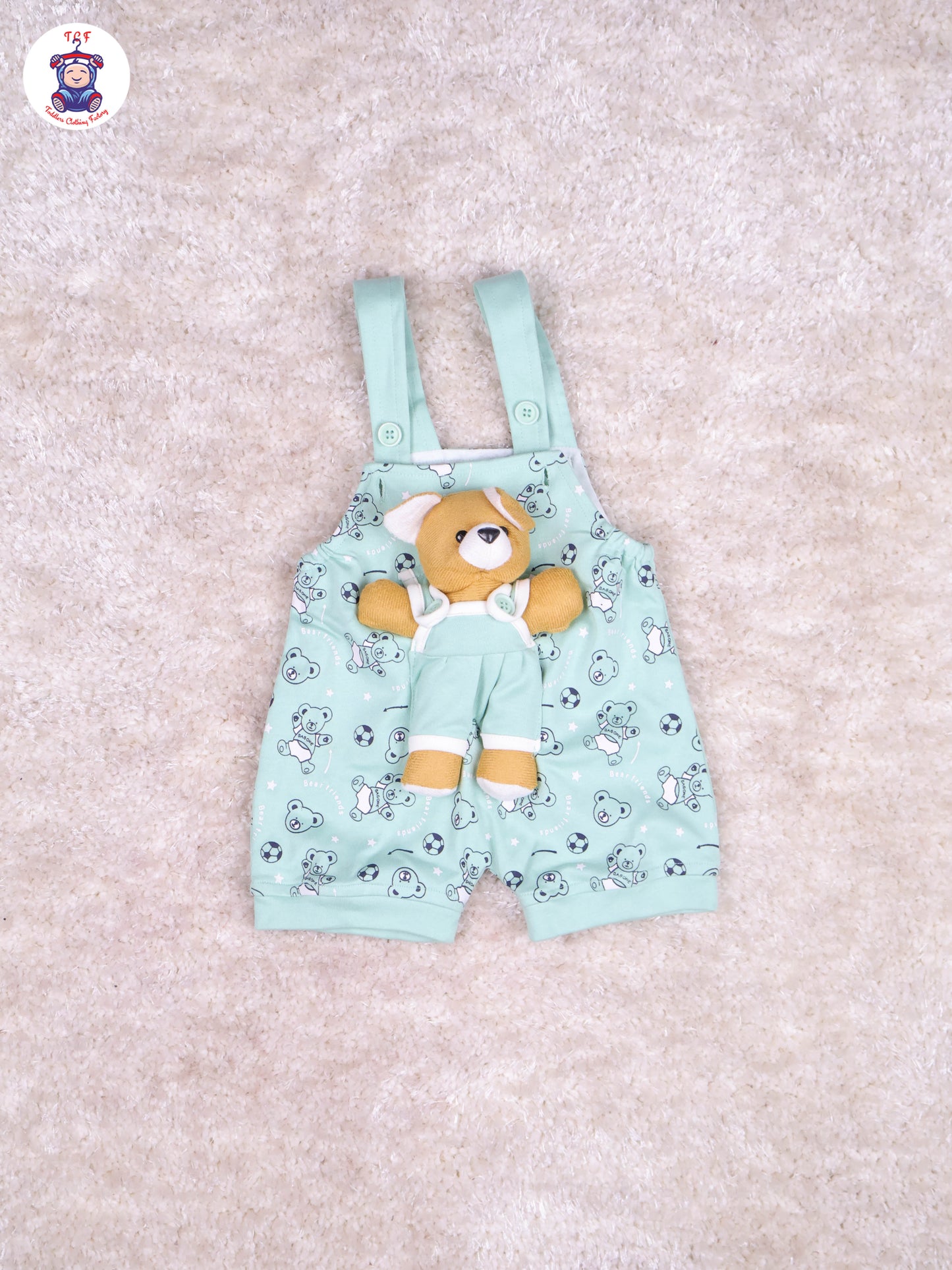 Light Green & White - Teddy Jumpsuits