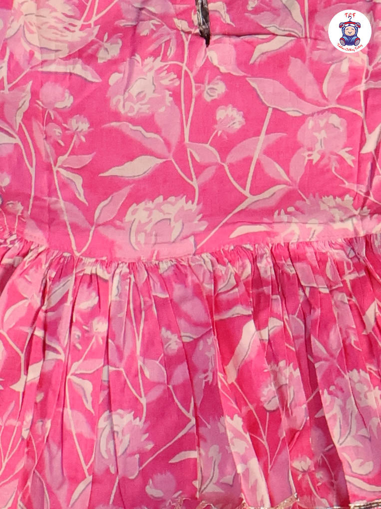 Pink - Anarkali Kurti With Sharara