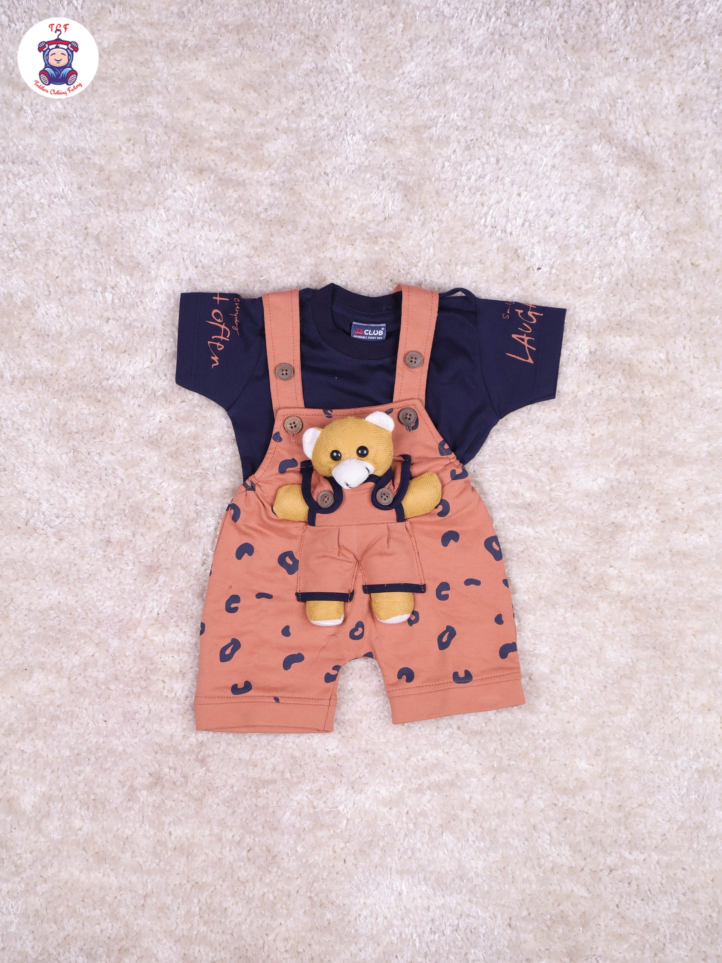 Brown & Navy Blue - Teddy Jumpsuits