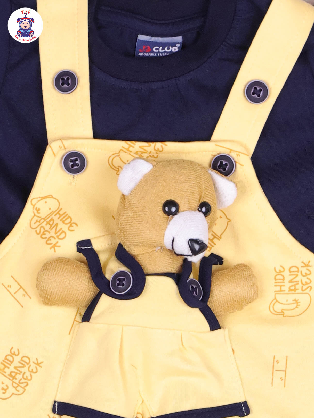 Yellow & Navy Blue - Teddy Jumpsuits
