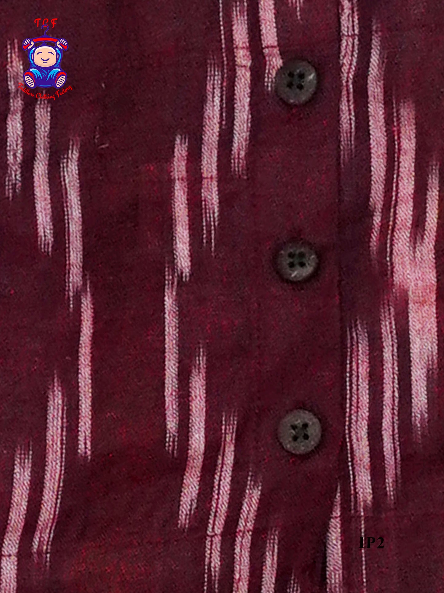 Maroon - Girls Readymade Ikat Pyjama Sets