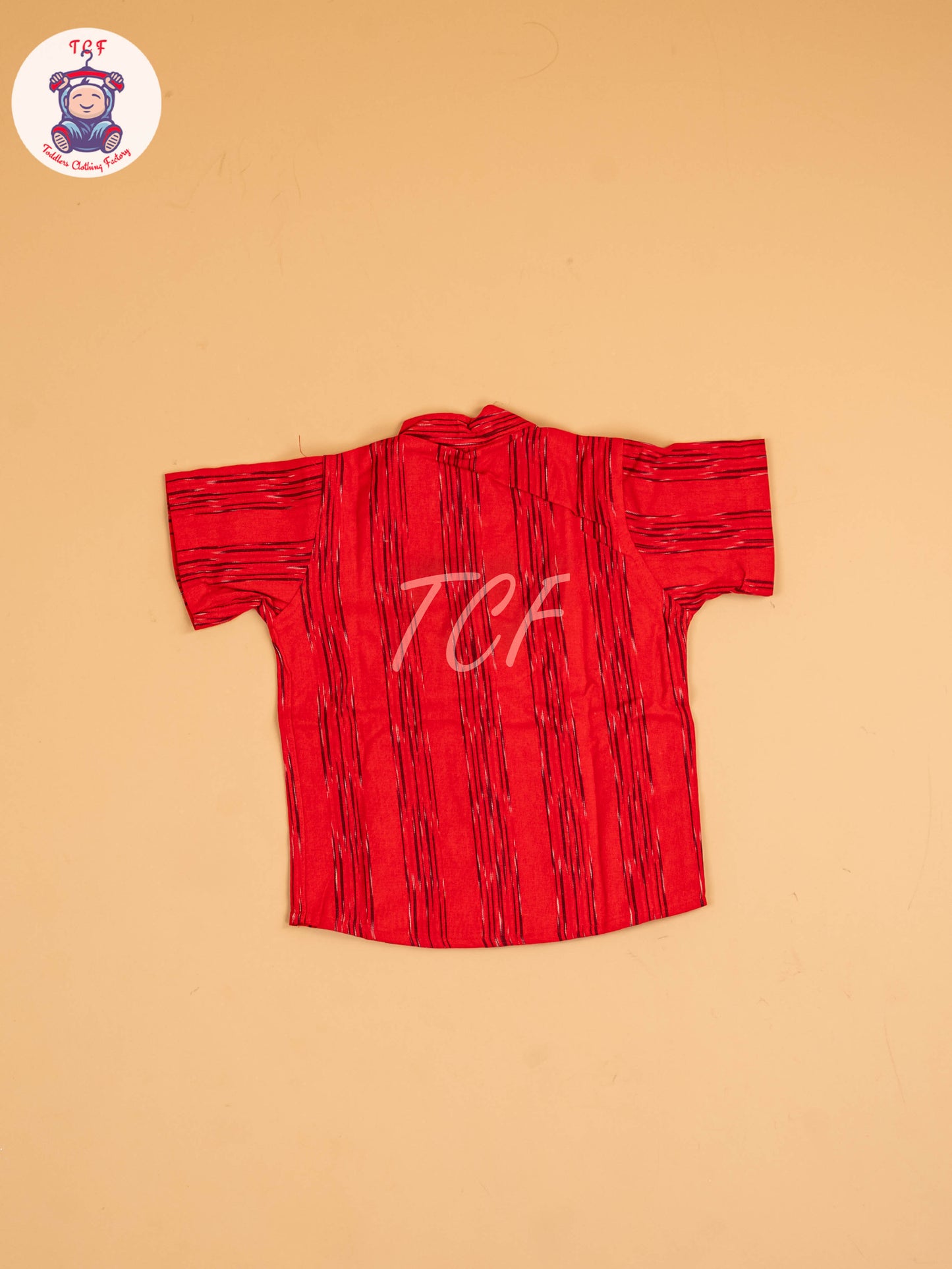 Red - Boys Readymade Ikat Shirt