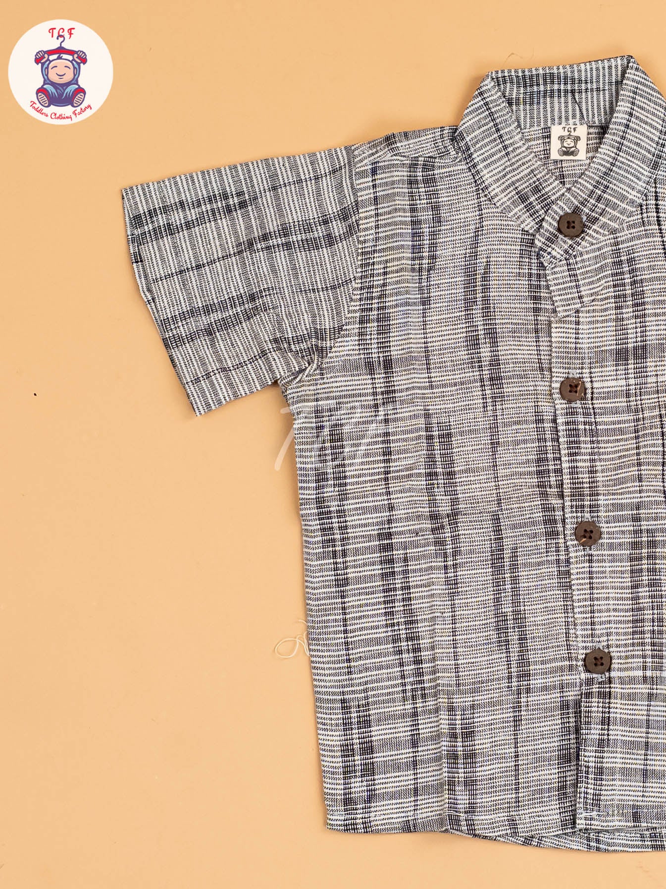 Grey - Boys Readymade Ikat Shirt