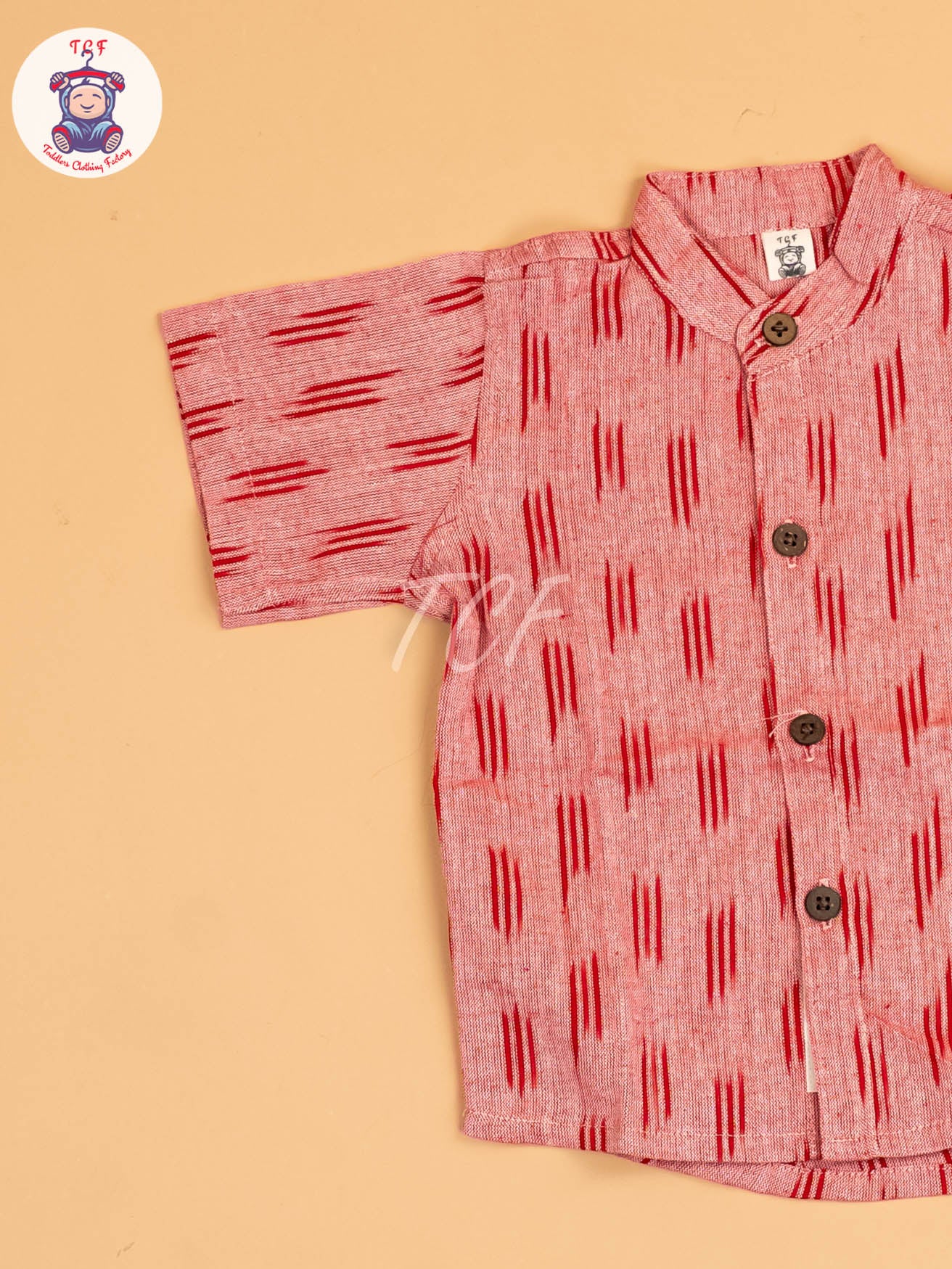 Brown - Boys Readymade Ikat Shirt