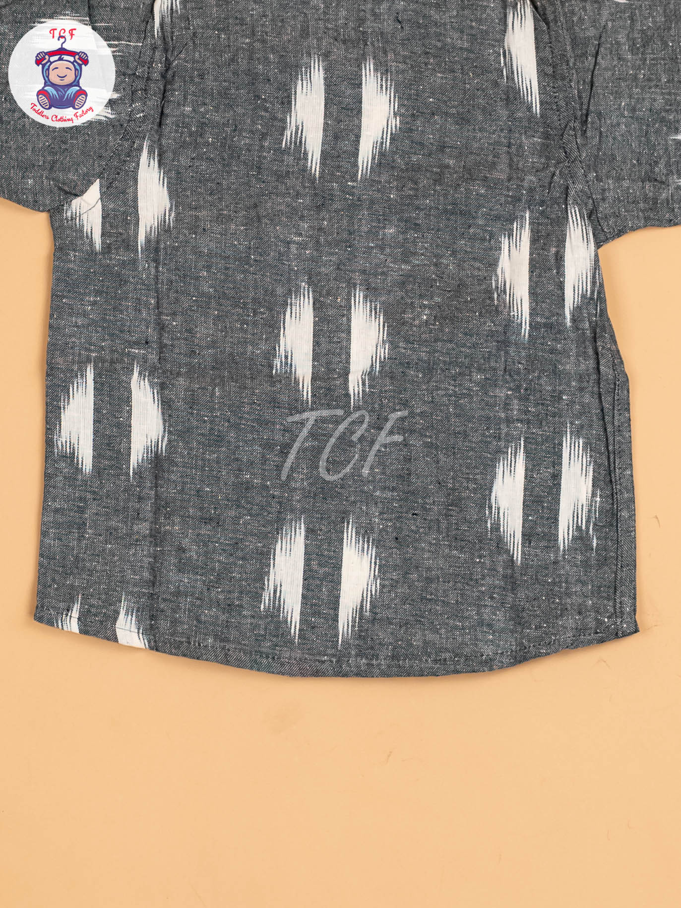 Grey - Boys Readymade Ikat Shirt