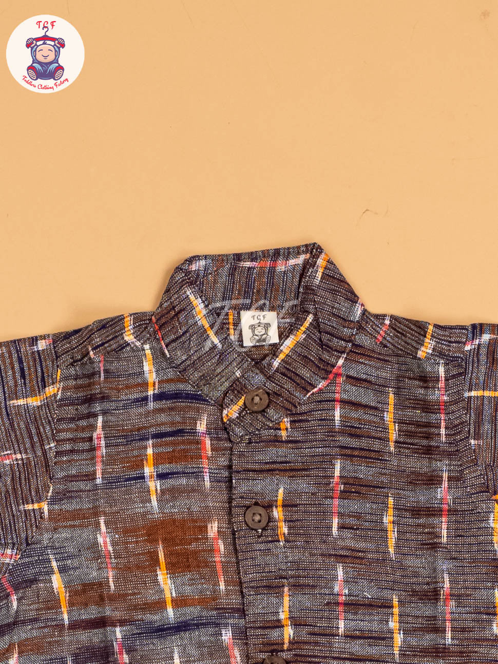 Grey & Mustard - Boys Readymade Ikat Shirt