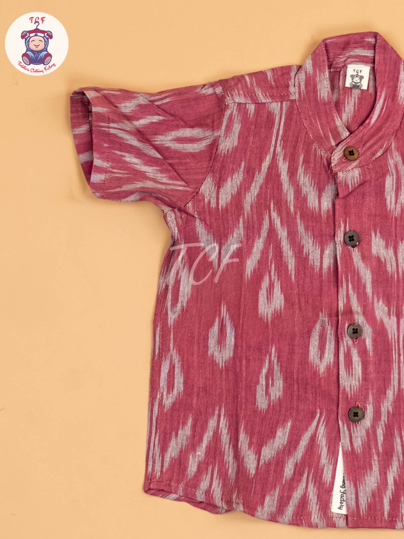 Pink - Boys Readymade Ikat Shirt