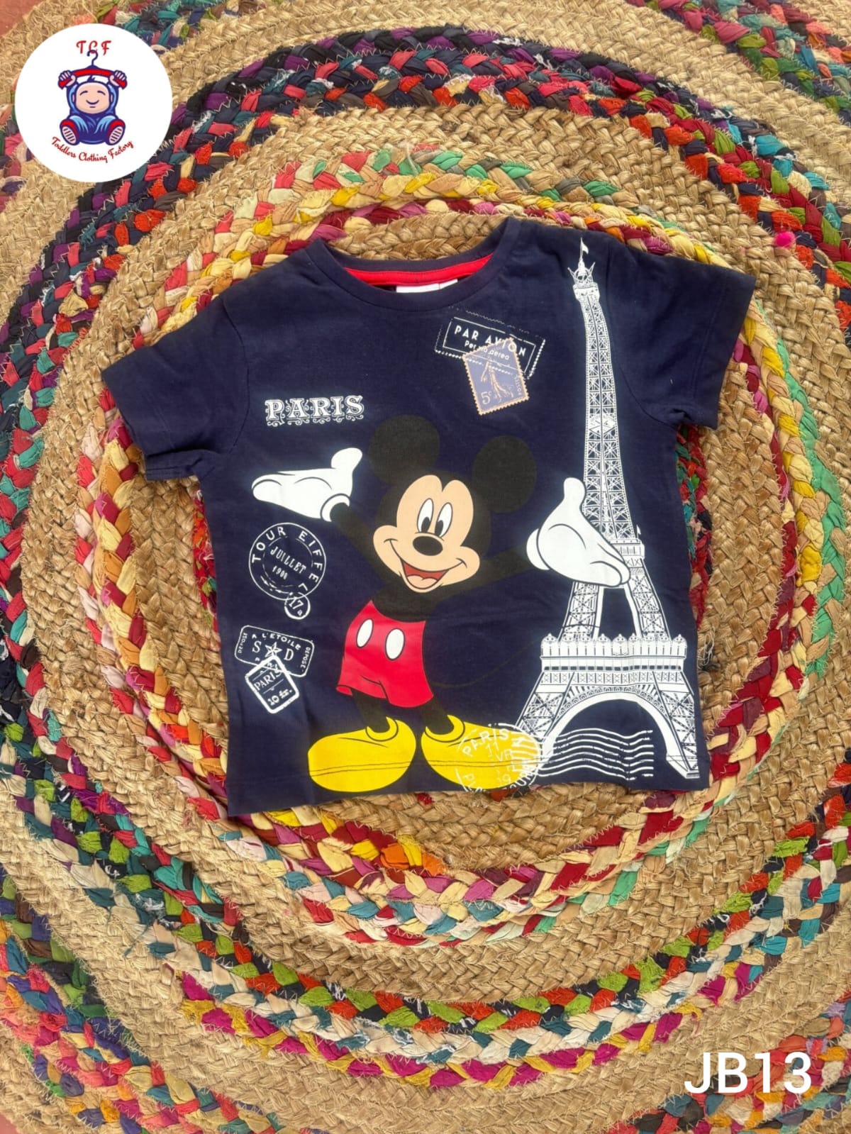 Navy Blue Mickey Mouse - Boys Readymade T-Shirts